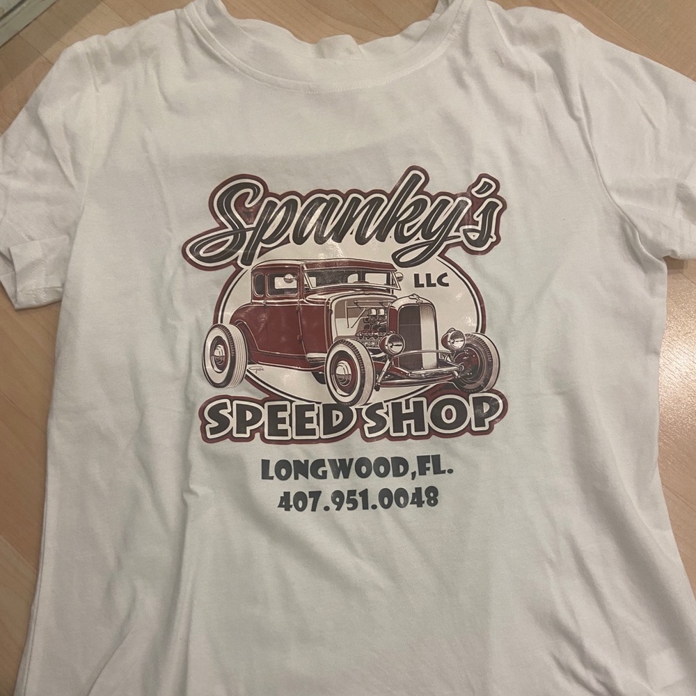 SPANKYS SPEED SHOP GRAFIC TEE SIZE MEDIUM